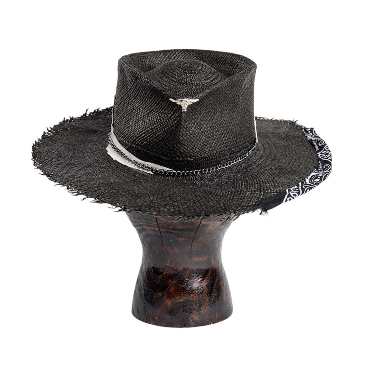 Black straw hat BLACKISS – Josephine Hats