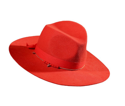 High-class classic hat in red THE RED SCARLET