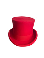 SCARLET — червен цилиндър Josephine Hats, изглед отпред