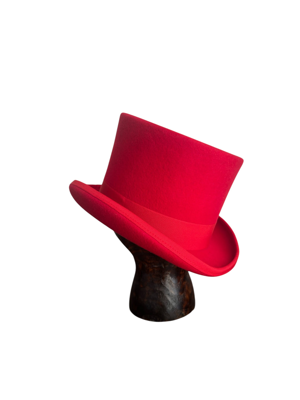 SCARLET — червен цилиндър Josephine Hats, страничен изглед