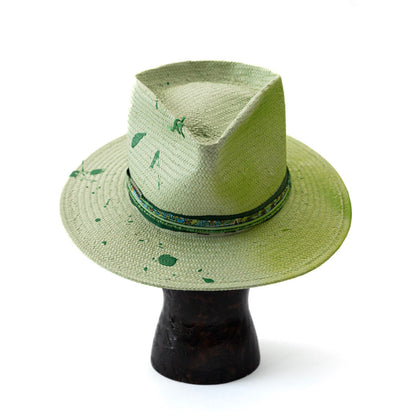 Summer fedora hat in mint green "MINT"