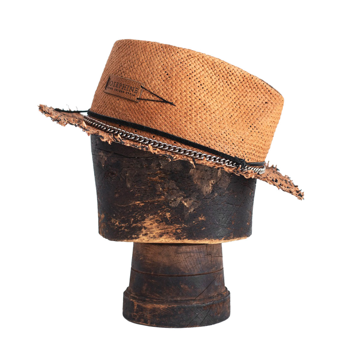 Brown-black paper straw hat BURNET’S BO