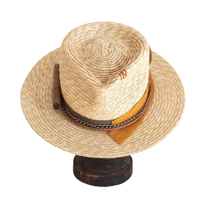 Лятна шапка с акценти от кожа CUBA LIN